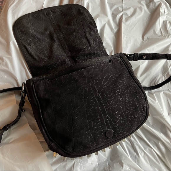 Alexander Wang Black Leather Crossbody Bag Studded Bottom NWT - Picture 8 of 17